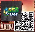 Arena Fighter na 555 Bet em modo de combate de arena
